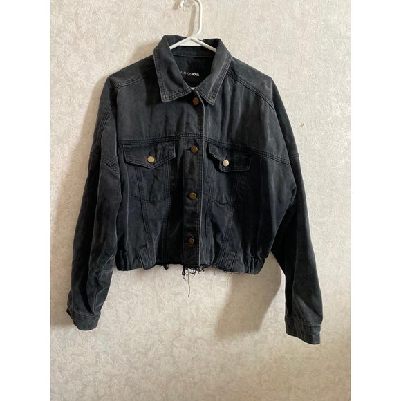 Fashion Nova Jackets & Coats Fashion Nova Womens Large Black Denim